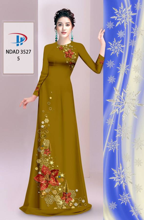 Vải Áo Dài Hoa In 3D AD NDAD3527 15